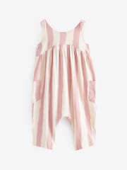 Pink/White Stripe Baby Romper (0mths-3yrs) - Image 5 of 5