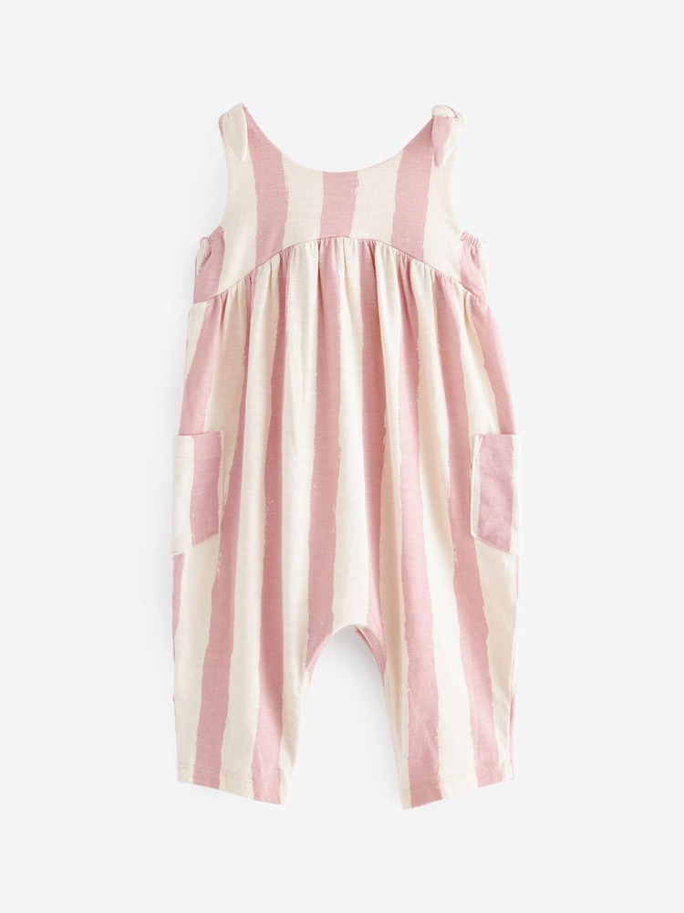 Pink/White Stripe Baby Romper (0mths-3yrs) - Image 5 of 5