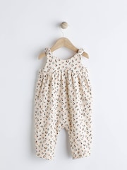 Tan Brown/ Cream Leopard Print Baby Romper (0mths-3yrs) - Image 2 of 5