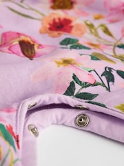 Purple Floral Baby Dungarees and Bodysuit Set (0mths-3yrs) - Image 7 of 8