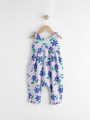 Lilac Purple Flower Print Baby Romper (0mths-3yrs) - Image 2 of 7