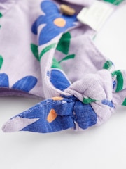 Lilac Purple Flower Print Baby Romper (0mths-3yrs) - Image 6 of 7