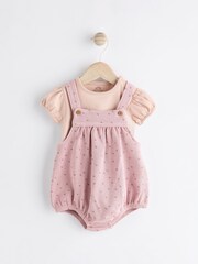 Pink Spot Baby Bloomer Romper & Short Sleeve Bodysuit Set (0mths-2yrs) - Image 1 of 11