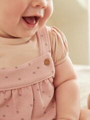 Pink Spot Baby Bloomer Romper & Short Sleeve Bodysuit Set (0mths-2yrs) - Image 4 of 11
