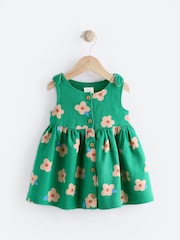 Green Floral Woven Baby Dress (0mths-2yrs) - Image 1 of 10