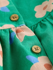Green Floral Woven Baby Dress (0mths-2yrs) - Image 10 of 10