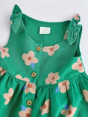 Green Floral Woven Baby Dress (0mths-2yrs) - Image 7 of 10