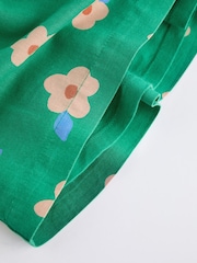 Green Floral Woven Baby Dress (0mths-2yrs) - Image 8 of 10