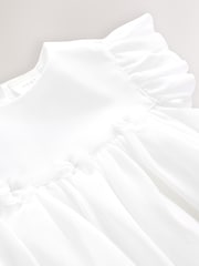 White Baby Party Frill Sleeve Dress (0mths-2yrs) - Image 5 of 5