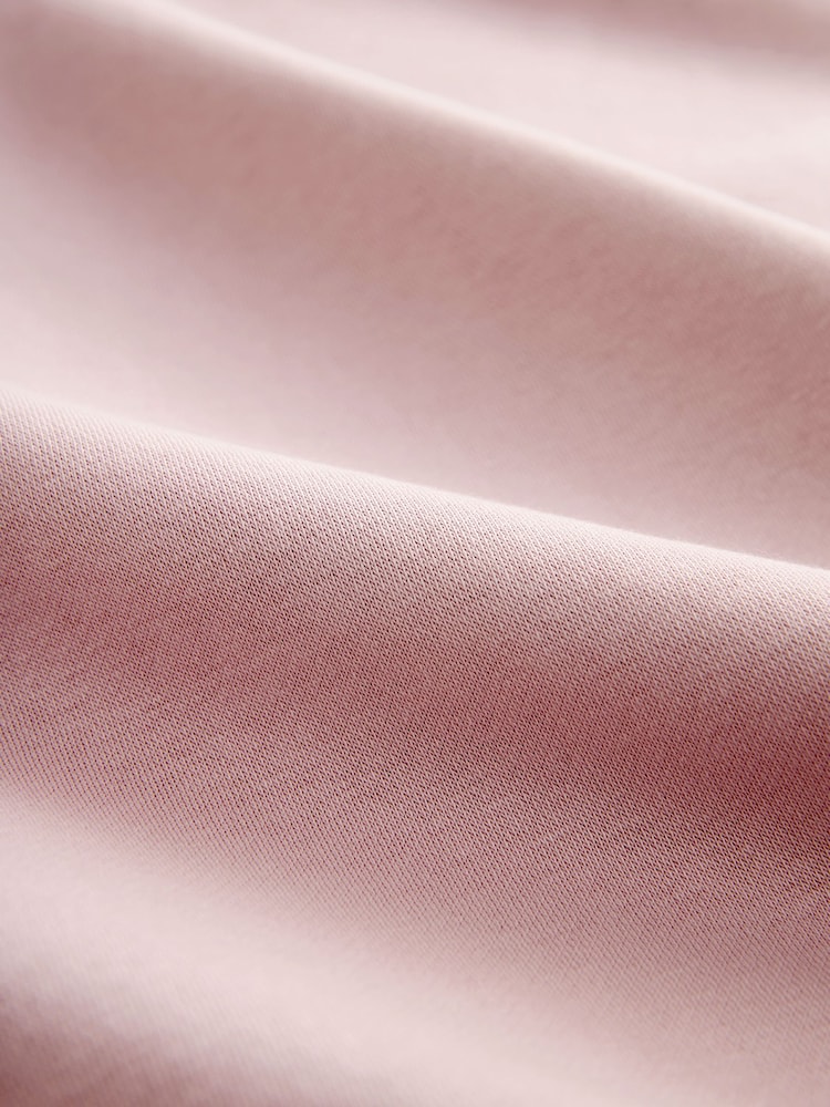 Light Pink Regular Fit Jersey Cotton Rich Crew Sweatshirt - Image 7 of 7