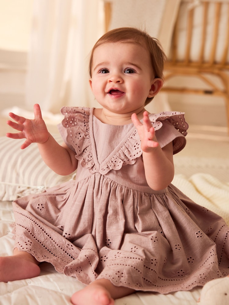Mink Pink Baby Broderie Dress (0mths-2yrs) - Image 1 of 12