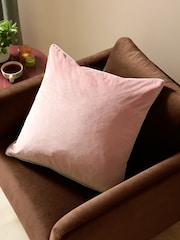 Furn Blush/Grey Meridian Velvet 55 x 55cm Cushion Cover - Image 1 of 7