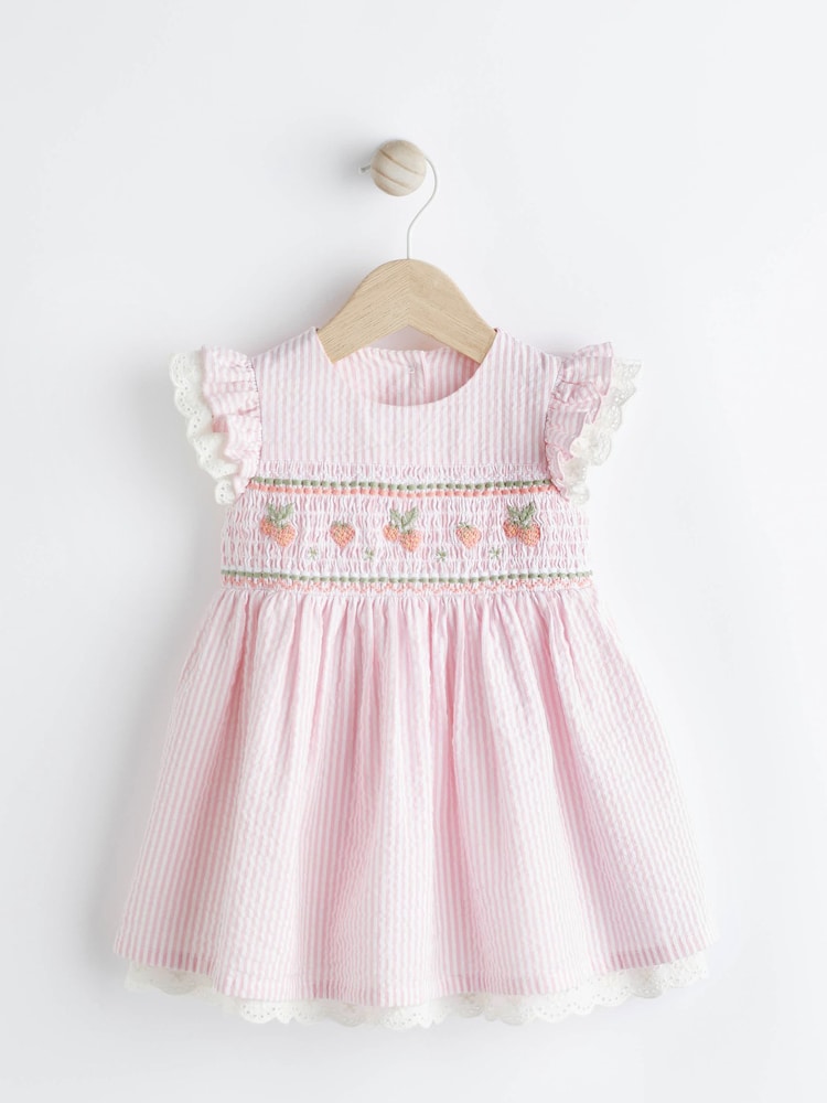 Pink Stripe Baby Dress (0mths-2yrs) - Image 1 of 6