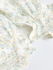 Green Ditsy Floral Woven Baby Dress And Knicker Set (0mths-2yrs) - Image 11 of 11