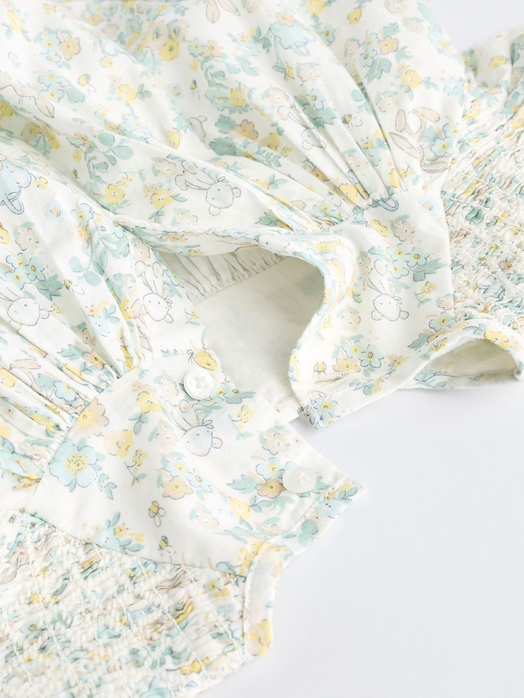 Green Ditsy Floral Woven Baby Dress And Knicker Set (0mths-2yrs) - Image 11 of 11