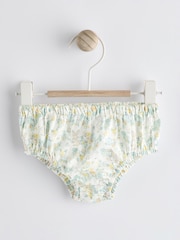 Green Ditsy Floral Woven Baby Dress And Knicker Set (0mths-2yrs) - Image 5 of 11