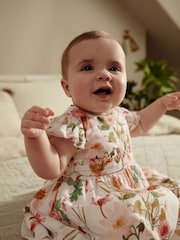 Pink/Weiß mit Blumenmuster - Baby-Ballkleid (0M.–2J.) - Bild 5 von 10