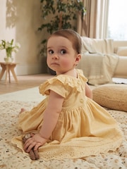 Yellow Baby Broderie Dress (0mths-2yrs) - Image 2 of 11
