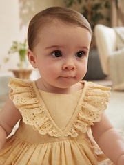 Yellow Baby Broderie Dress (0mths-2yrs) - Image 3 of 11
