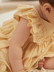 Yellow Baby Broderie Dress (0mths-2yrs) - Image 4 of 11