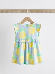 Roza/ lila s potiskom sadja - dojenček 100% Cotton Jersey obleka 2 komplet (0mths-2yrs) - Slika 4 iz 9