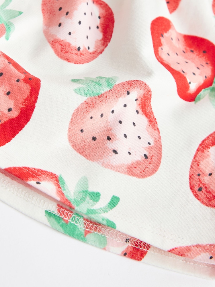 Roza/ lila s potiskom sadja - dojenček 100% Cotton Jersey obleka 2 komplet (0mths-2yrs) - Slika 9 iz 9