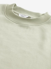 Light Green Regular Fit Jersey Cotton Rich Crew Sweatshirt - Image 6 of 7