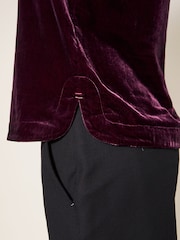White Stuff Purple Cleo Velvet Top - Image 4 of 7