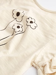 Monochrome Flower Baby Top and Shorts 2 Piece Set - Image 10 of 15