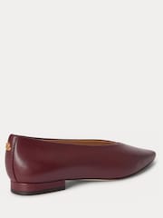 Lauren Ralph Lauren Red Audri Soft Nappa Pointed Ballet Flats - Image 3 of 4