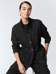 Noir - Veste utilitaire élégante à poche cargo - Image 1 of 6