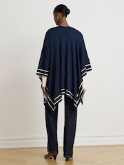 Lauren Ralph Lauren Jet Set Stripe Trim Poncho - Slika 3 iz 3
