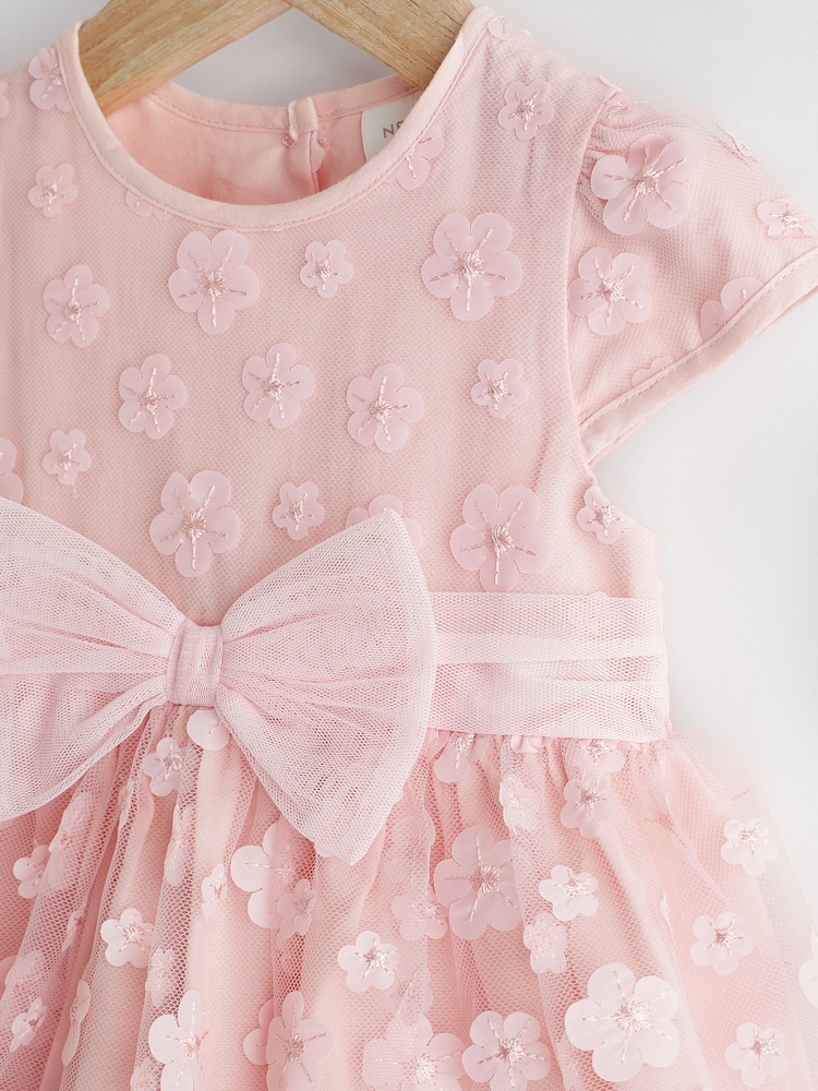 Buy Pink 3D Flowers Baby Occasion Dress (0mths-2yrs) from Next USA Buy Pink 3D Flowers Baby Occasion Dress (0mths-2yrs) from Next USA