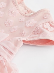 Pink 3D Flowers Baby Occasion Dress (0mths-2yrs) - Image 5 of 7