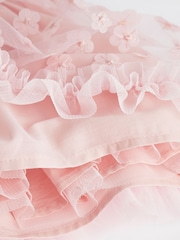 Pink 3D Flowers Baby Occasion Dress (0mths-2yrs) - Image 6 of 7