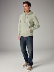 Green Light Regular Fit Jersey Cotton Rich Overhead Hoodie - Image 2 of 7