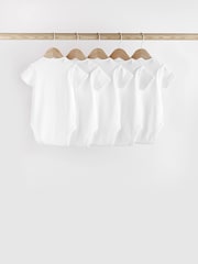 Weiß - Kurzärmlige, gerippte Bodysuits für Babys im 5er-Pack - Bild 4 von 8