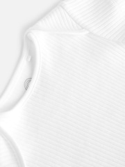 Weiß - Kurzärmlige, gerippte Bodysuits für Babys im 5er-Pack - Bild 7 von 8