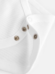 Weiß - Kurzärmlige, gerippte Bodysuits für Babys im 5er-Pack - Bild 8 von 8