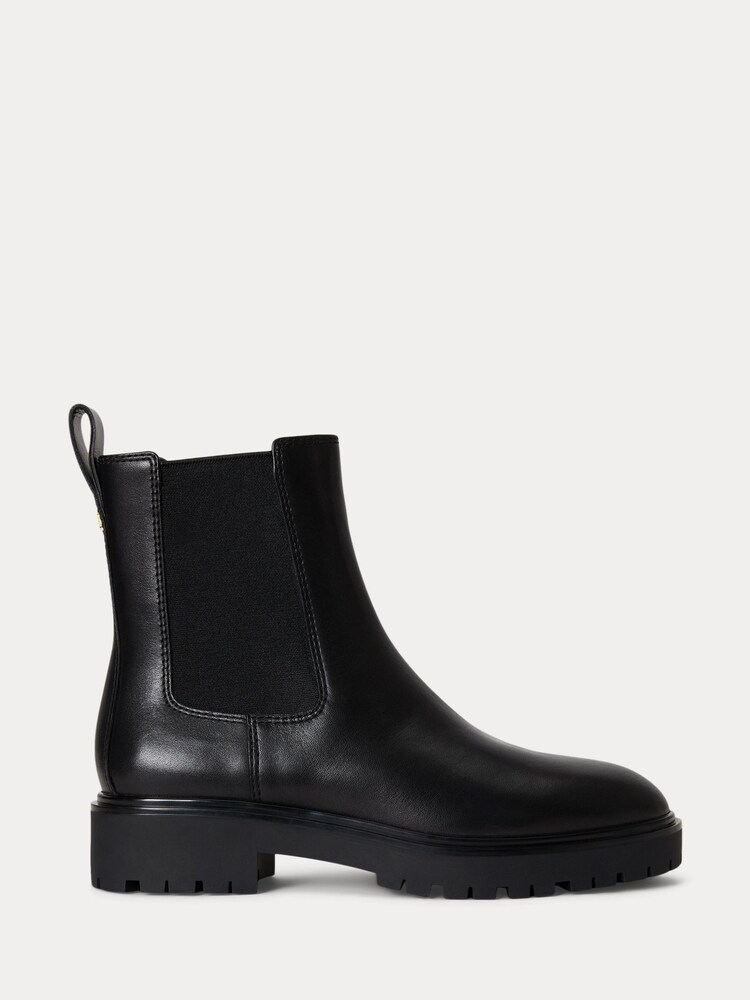 Lauren Ralph Lauren Black Allyson Leather Chelsea Boots - Image 1 of 4