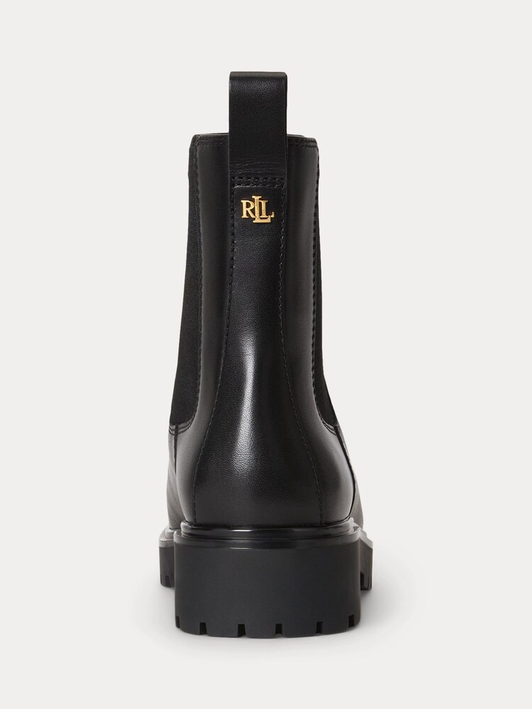Lauren Ralph Lauren Black Allyson Leather Chelsea Boots - Image 2 of 4