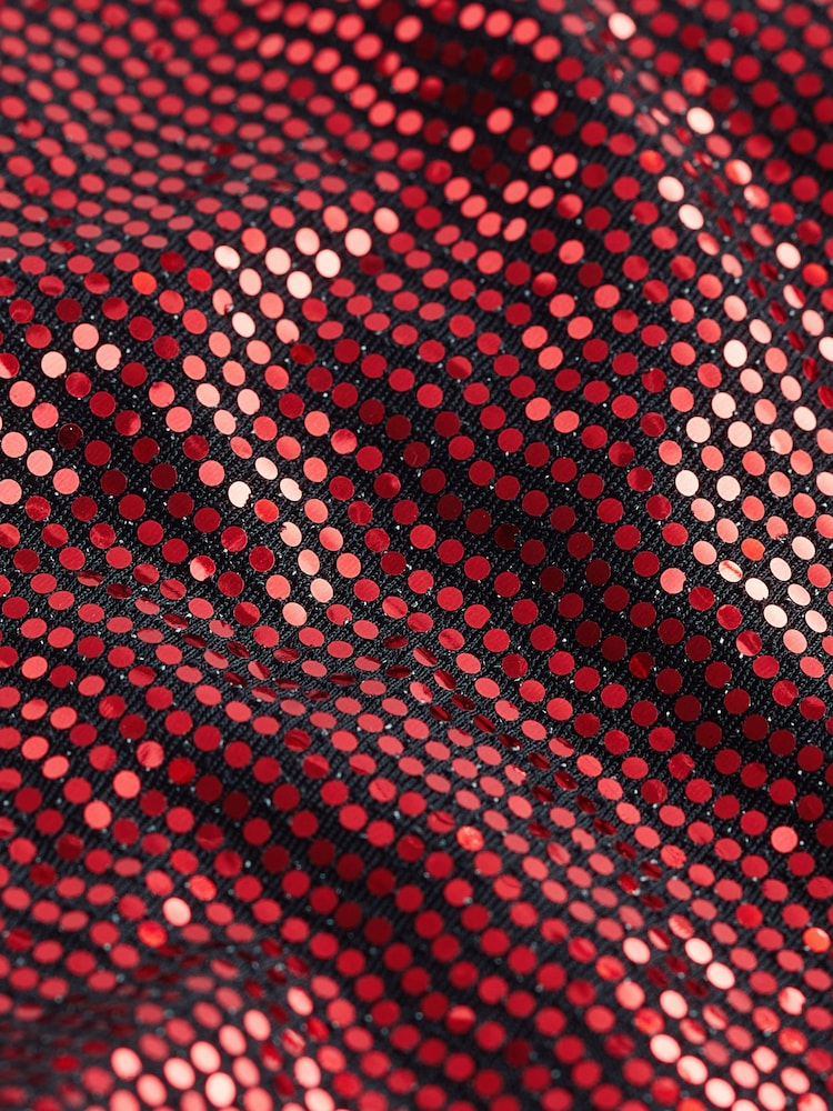 Red Sequin Vest Top - Image 2 of 6