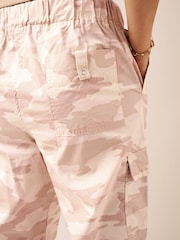 Pink Camouflage Parachute Cotton Cargo Trousers - Image 3 of 5