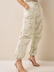 Yellow Camouflage Parachute Cotton Cargo Trousers - Image 1 of 5