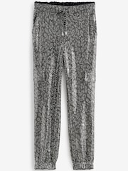 Silver Leopard Sequin Cargo Trousers - Image 6 of 7