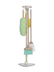 Teamson Home Natural Kids Wooden Cleaning Playset Roleplay Toy - Image 2 of 6