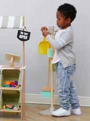 Teamson Home Natural Kids Wooden Cleaning Playset Roleplay Toy - Image 6 of 6
