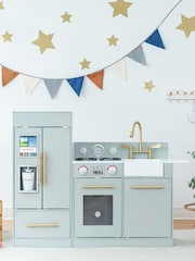 Teamson Home Grey Charlotte Interactive Wooden Play Kitchen Set - Image 1 of 4