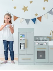 Teamson Home Grey Charlotte Interactive Wooden Play Kitchen Set - Image 2 of 4