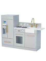 Teamson Home Grey Charlotte Interactive Wooden Play Kitchen Set - Image 4 of 4